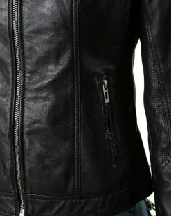 Femme Chyston Veste en Cuir Talia noire