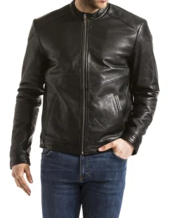 Best Blue Wellford Veste en Cuir Tchar noire