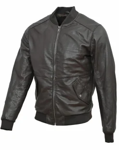 Homme Chyston Veste en Cuir Theo marron