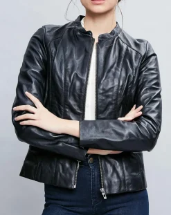 Chyston Veste en Cuir Tifanie noire