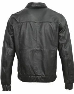 Discount Blue Wellford Veste en Cuir Yan noire