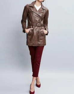 Best Chyston Veste en Cuir Zelda marron