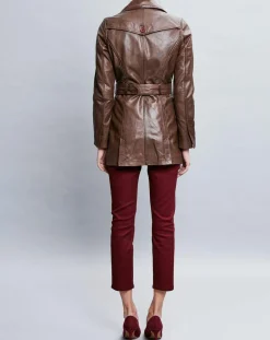 Best Chyston Veste en Cuir Zelda marron