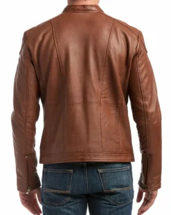 Hot Chyston Veste en Cuir Zuzarte cognac
