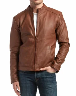 Hot Chyston Veste en Cuir Zuzarte cognac