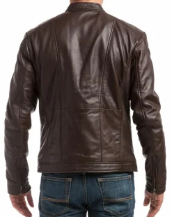 Homme Chyston Veste en Cuir Zuzarte marron