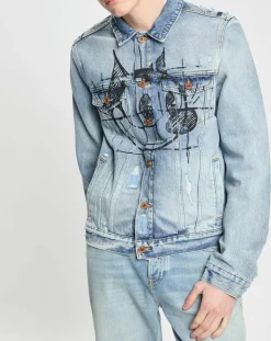 Clearance Scotch & Soda Veste en jean bleue