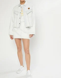 Femme Kenzo Veste en jean Cropped bleu blanchis