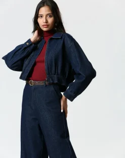 Femme The Korner Veste en jean Salomé bleue