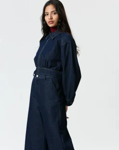 Femme The Korner Veste en jean Salomé bleue