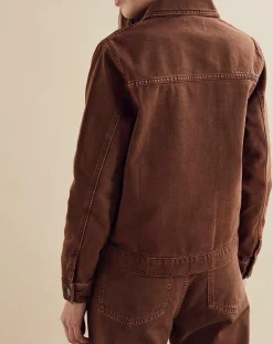 Femme Chloé Stora Veste en jean Up marron