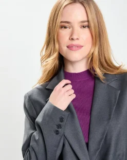 Femme Galeries Lafayette Veste en Laine mélangée Flannelle Sven 3 gris foncé