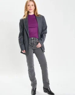 Femme Galeries Lafayette Veste en Laine mélangée Flannelle Sven 3 gris foncé