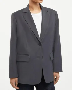 Femme Galeries Lafayette Veste en Laine mélangée Flannelle Sven 3 gris foncé