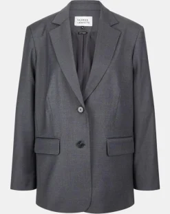 Femme Galeries Lafayette Veste en Laine mélangée Flannelle Sven 3 gris foncé