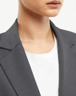 Femme Galeries Lafayette Veste en Laine mélangée Flannelle Sven 3 gris foncé
