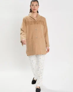 Femme Le Chat Veste en Laine mélangée Foehn beige