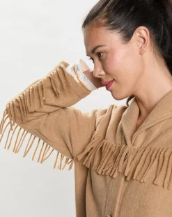 Femme Le Chat Veste en Laine mélangée Foehn beige