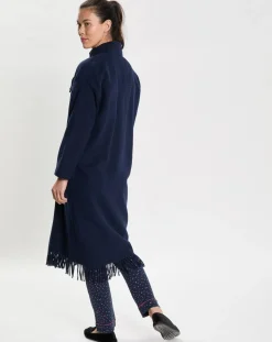 Femme Le Chat Veste en Laine mélangée Foehn bleu marine