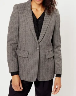 Outlet See u Soon Veste en Laine mélangée Lilou grise