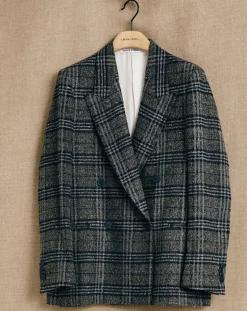 New Chloé Stora Veste en Laine mélangée Ulla à carreaux grise