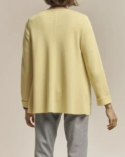 Femme Devernois Veste en Laine mélangée Vague jaune mimosa