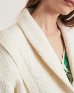 Femme La Petite Francaise Veste en Laine mélangée Valentin écrue