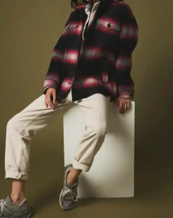 Femme Hartford Veste en Laine mélangée Vara fushia/noir