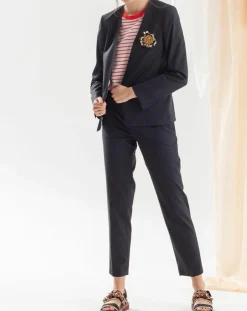 Best Chloé Stora Veste en Laine mélangée Vezuve bleu marine