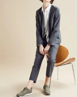 Femme Chloé Stora Veste en Laine mélangée Vezuve gris