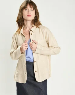 Femme La Petite Etoile Veste en Lin mélangé Fauline beige