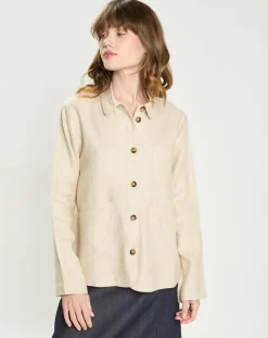Femme La Petite Etoile Veste en Lin mélangé Fauline beige
