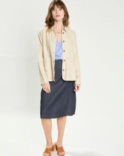 Femme La Petite Etoile Veste en Lin mélangé Fauline beige