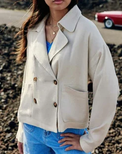 Clearance La Petite Etoile Veste en Lin mélangé Verly beige