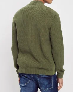 Homme Pepe Jeans Veste en maille Liseret kaki