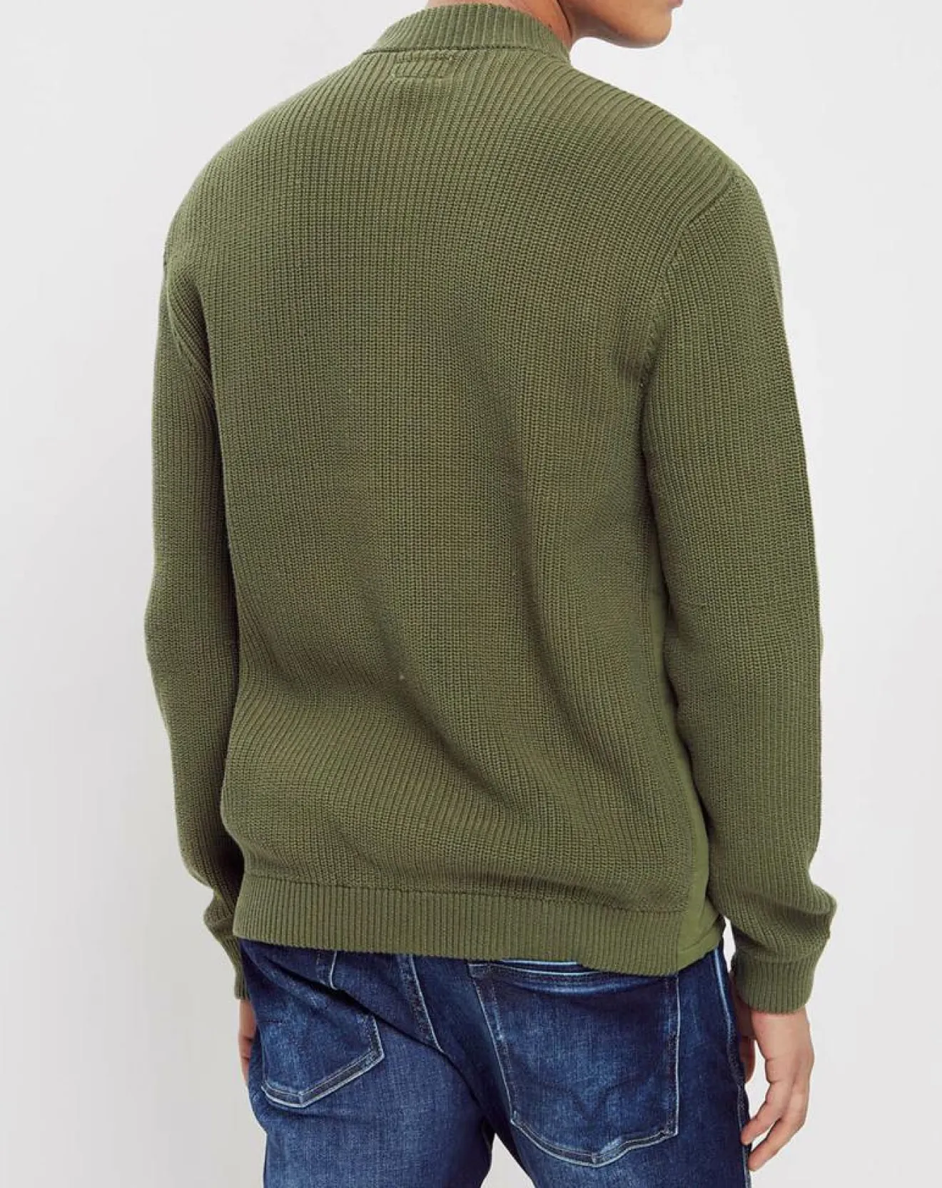 Homme Pepe Jeans Veste en maille Liseret kaki