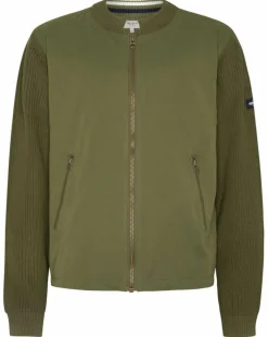 Homme Pepe Jeans Veste en maille Liseret kaki