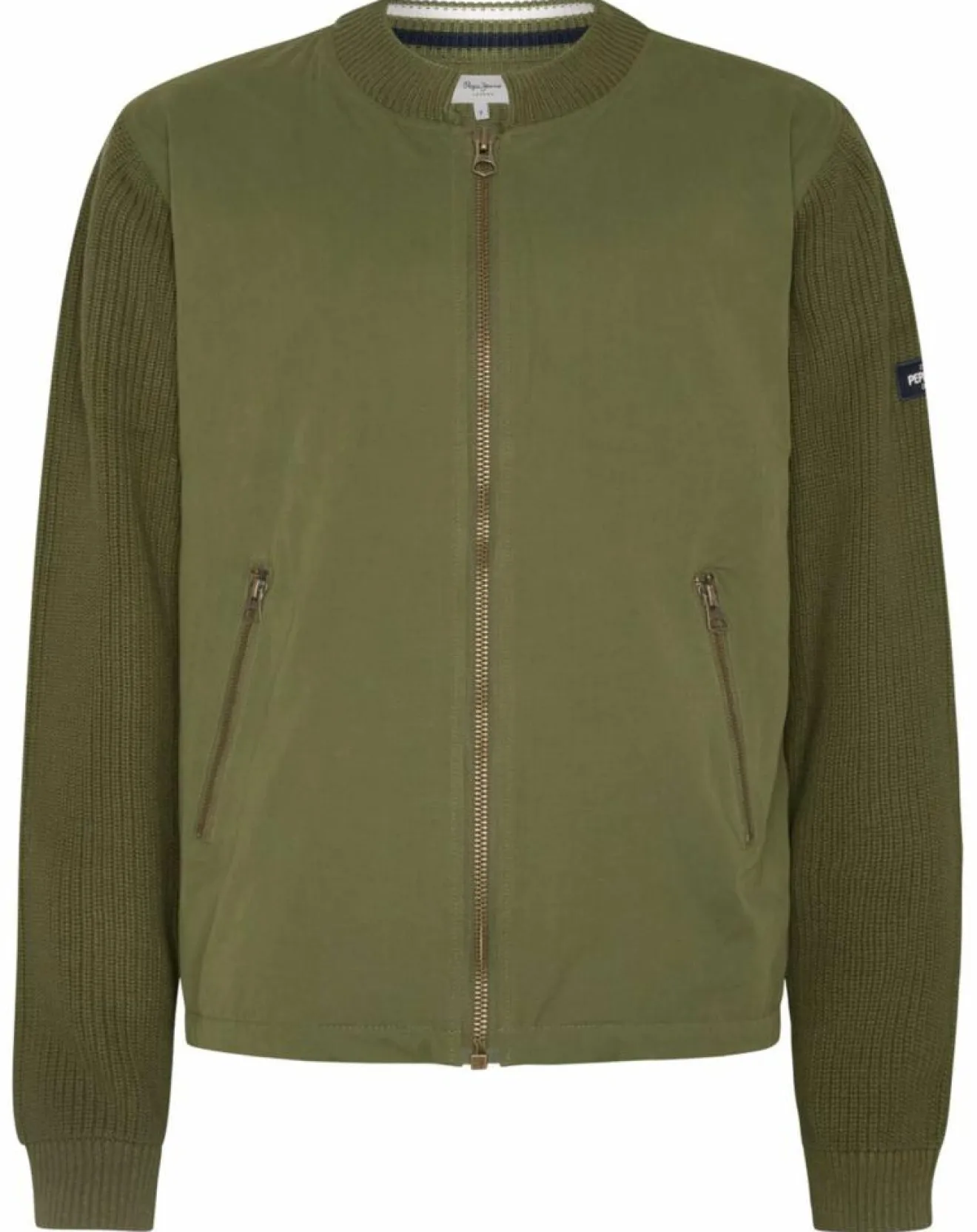 Homme Pepe Jeans Veste en maille Liseret kaki