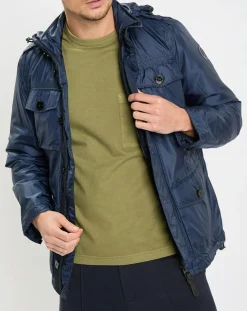 Clearance Marc O'Polo Veste en micro ripstop bleue