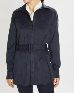 Clearance Lauren Vidal Veste en Suédine Lou indigo