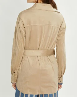 Femme Lauren Vidal Veste en Suédine Lou sable