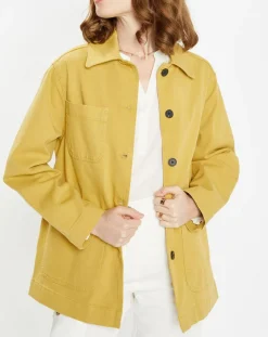 Femme Galeries Lafayette Veste en Twill Loom kaki clair