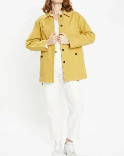 Femme Galeries Lafayette Veste en Twill Loom kaki clair