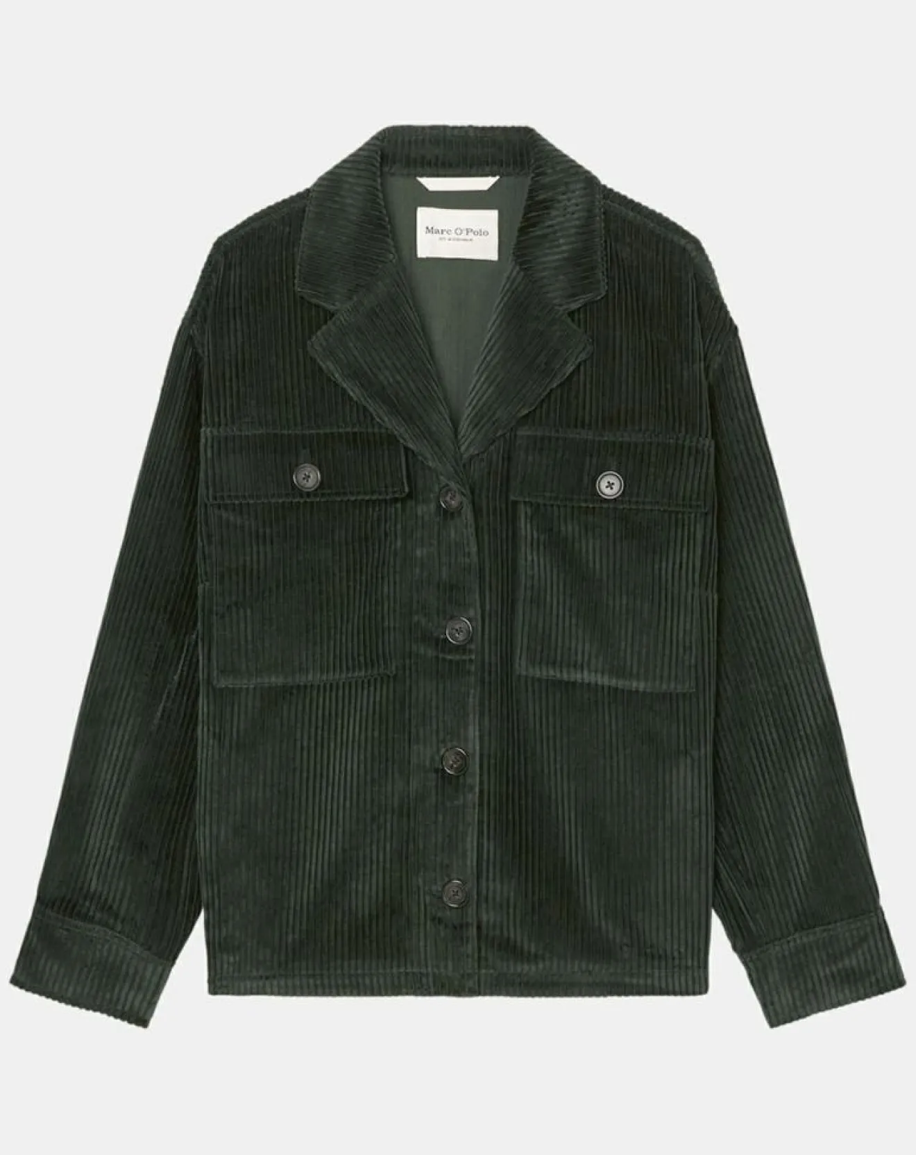 Femme Marc O'Polo Veste en Velours côtelé 100% Coton Bio vert foncé