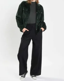 Femme Marc O'Polo Veste en Velours côtelé 100% Coton Bio vert foncé