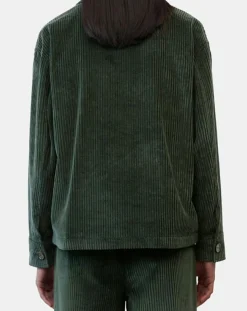 Femme Marc O'Polo Veste en Velours côtelé 100% Coton Bio vert foncé