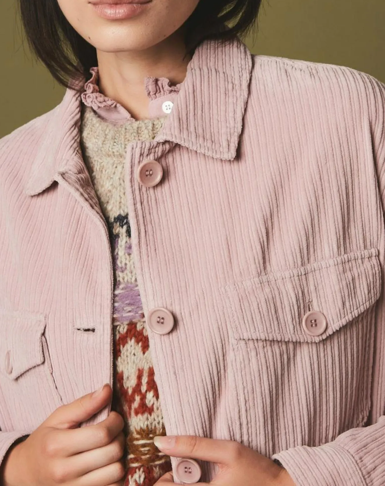 Clearance Hartford Veste en Velours côtelé Vara rosewood