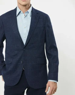 Homme Hackett London Veste Fenêtre à carreaux bleue