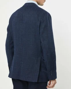 Homme Hackett London Veste Fenêtre à carreaux bleue