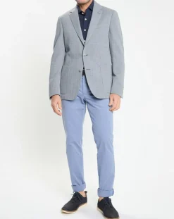 Sale Hackett London Veste Herigbone à chevrons bleu clair